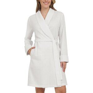Lands' End Women’s Waffle Resort Robe White, Size Medium (New)